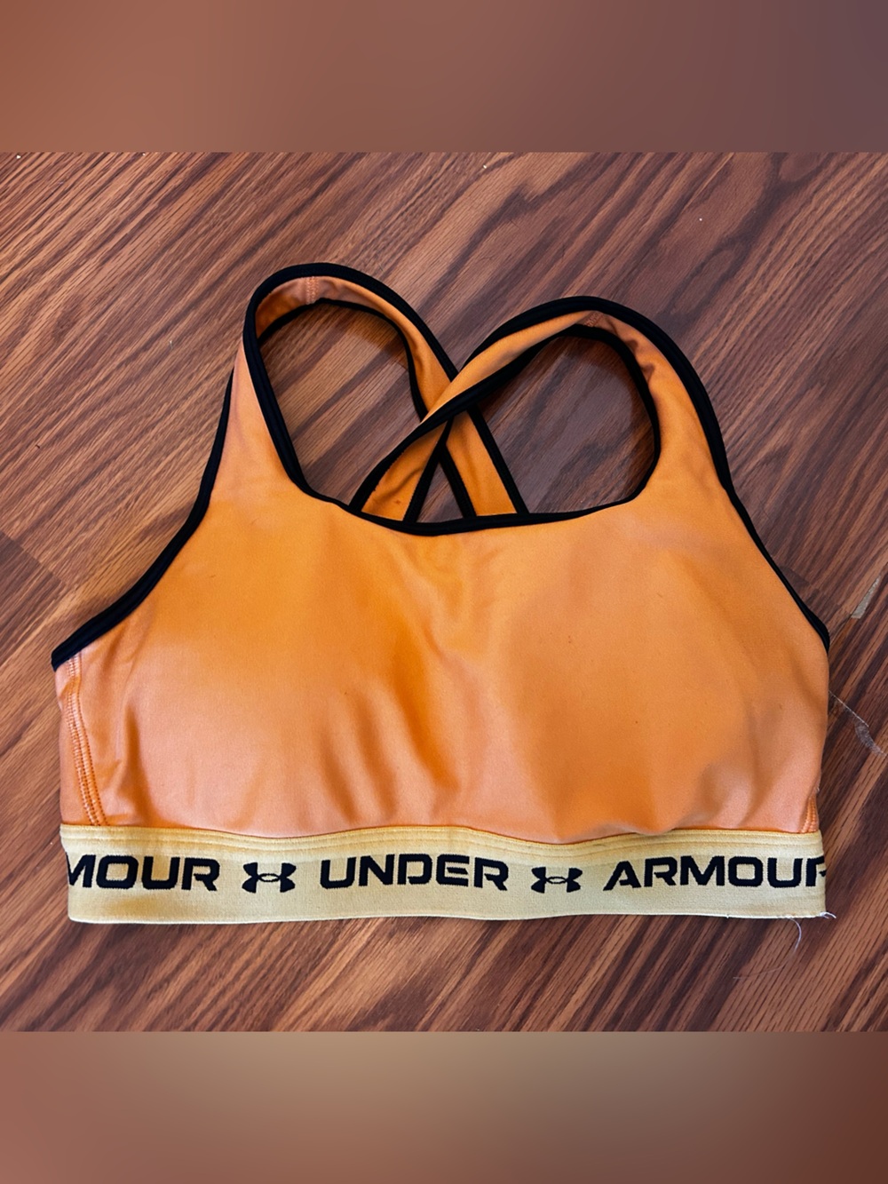 Under Armour Orange Racerback Swim Sports Top with Branded Band